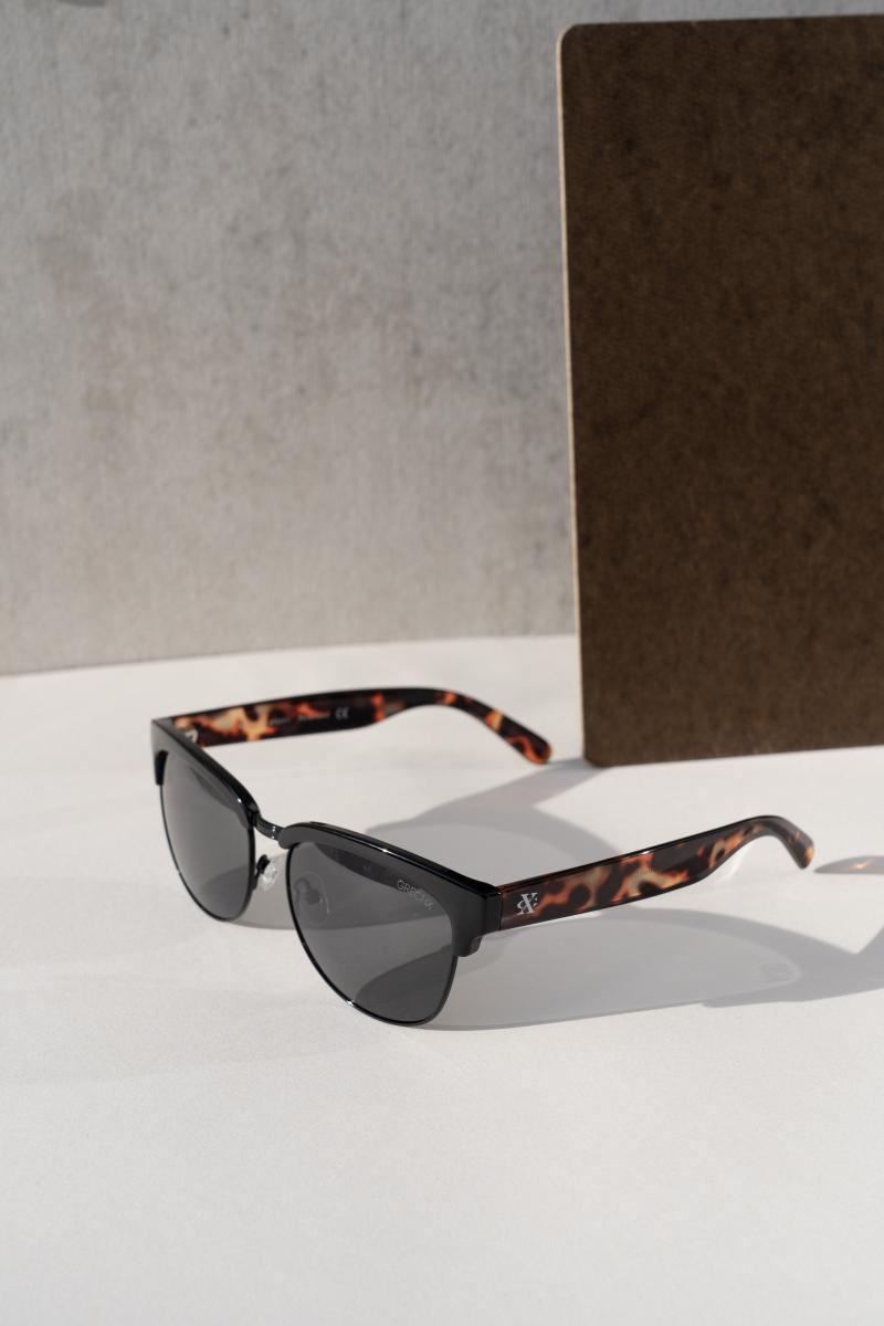 Morgan - Obsidian Black + Brown Tortoise